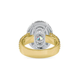 Honored Halo oval Diamond Ring Yellow gold