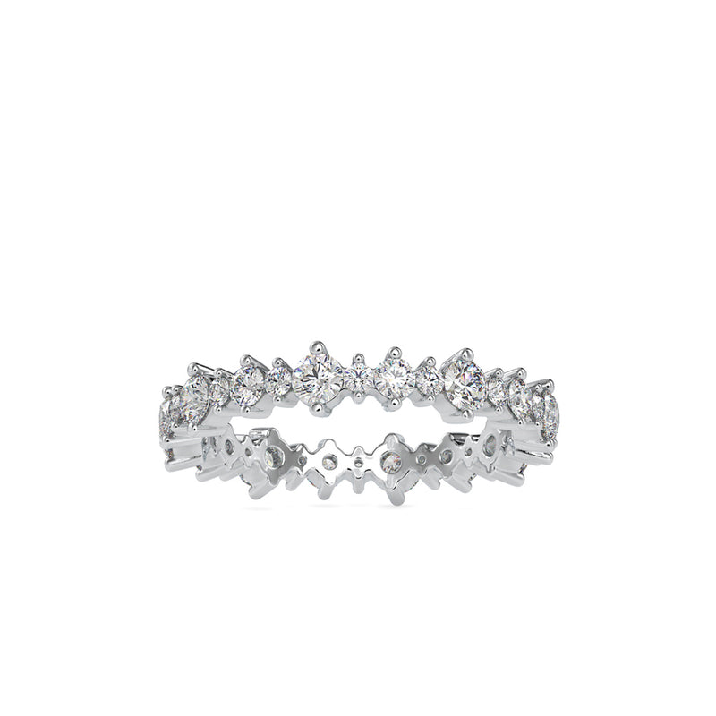 Girdle Stone Diamond Ring White gold