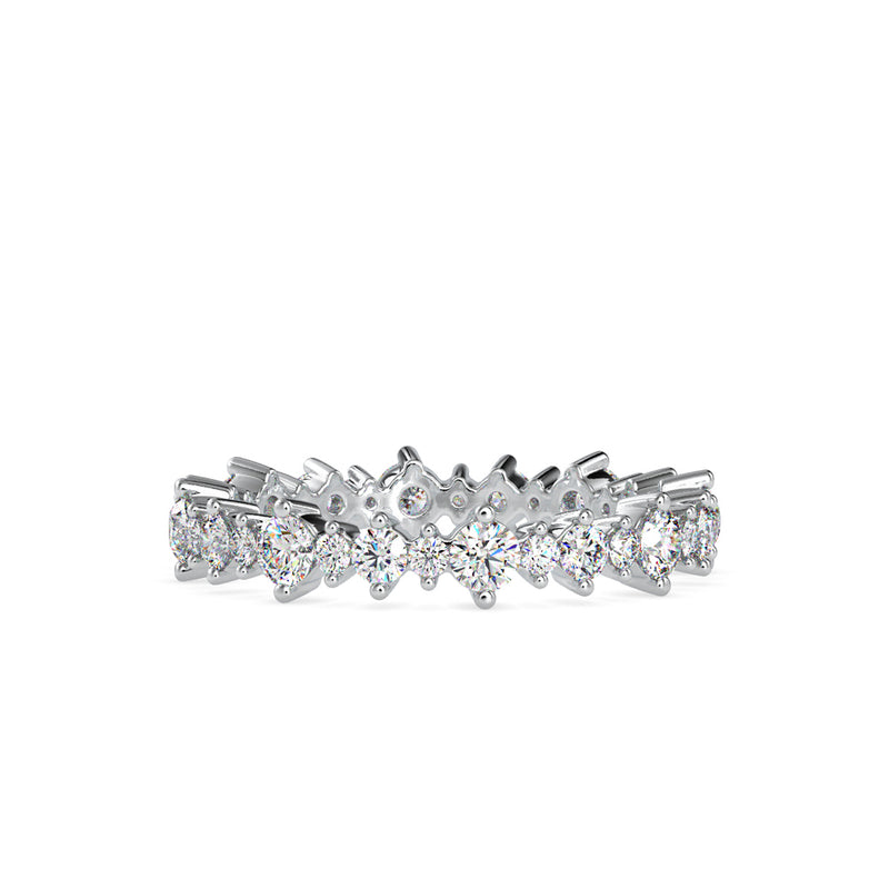 Girdle Stone Diamond Ring Platinum