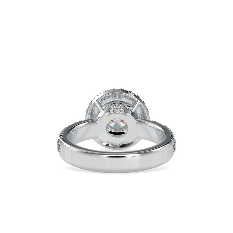 Christy Stone Halo Diamond Ring Platinum