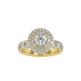 Christy Stone Halo Diamond Ring Yellow gold