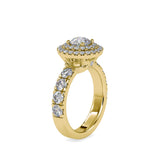 Christy Stone Halo Diamond Ring Yellow gold