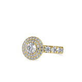 Christy Stone Halo Diamond Ring Yellow gold