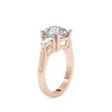 Suave three Stone Diamond Ring Rose gold