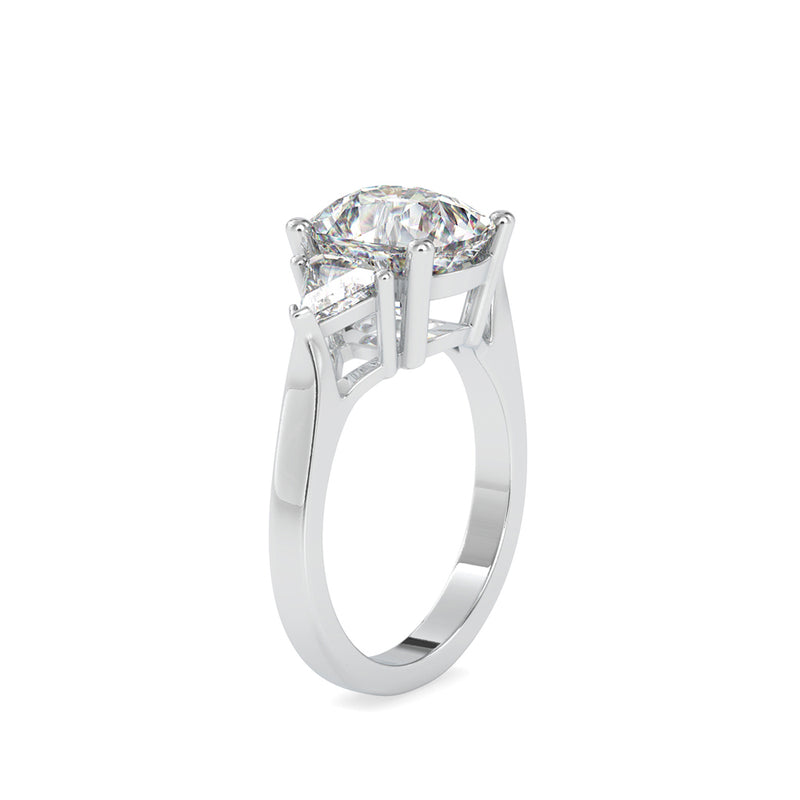 Suave three Stone Diamond Ring White gold