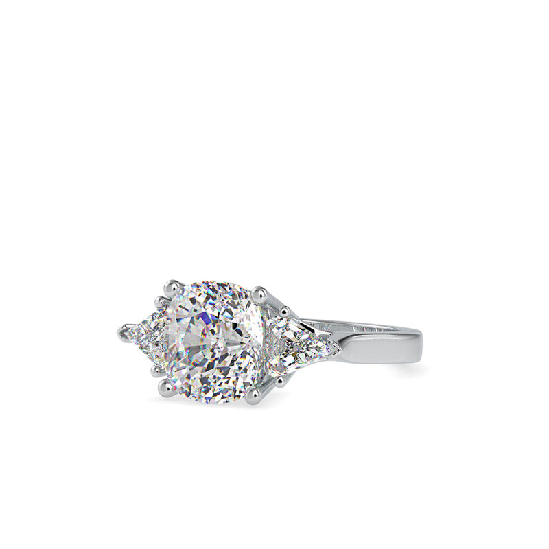 Suave three Stone Diamond Ring Platinum