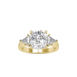 Suave three Stone Diamond Ring Yellow gold