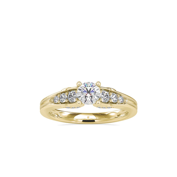 Amborsial Diamond Ring Yellow gold