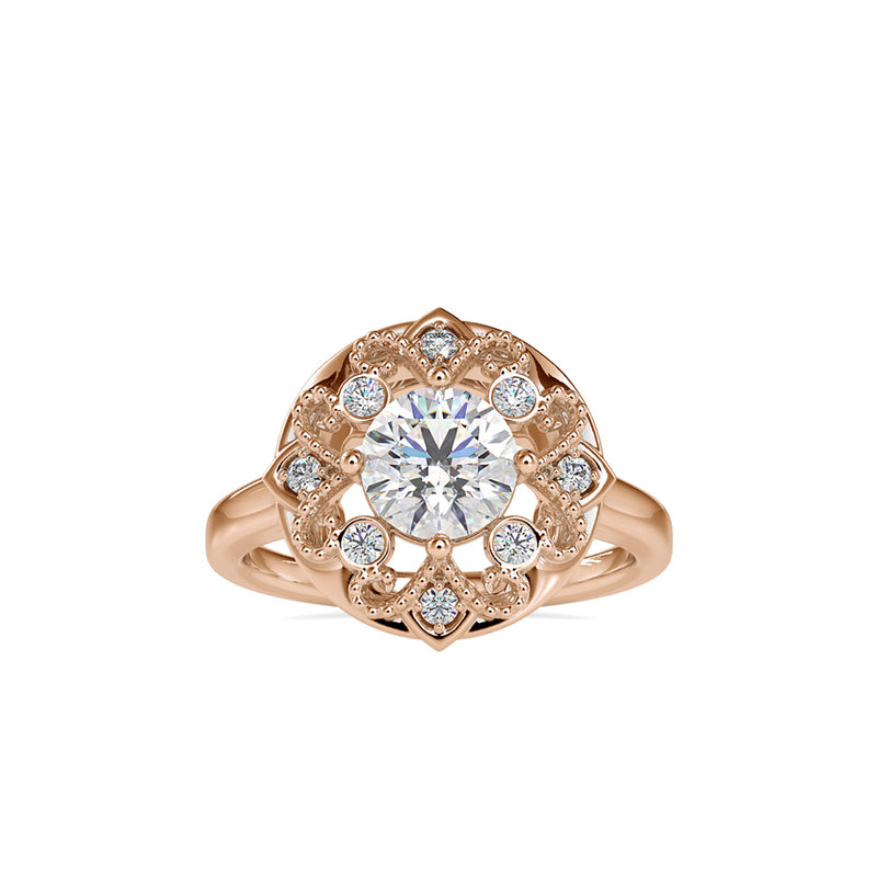 Mighty Stone Diamond Ring Rose gold