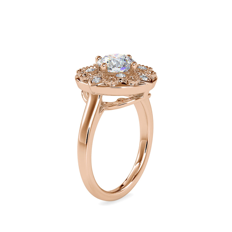 Mighty Stone Diamond Ring Rose gold