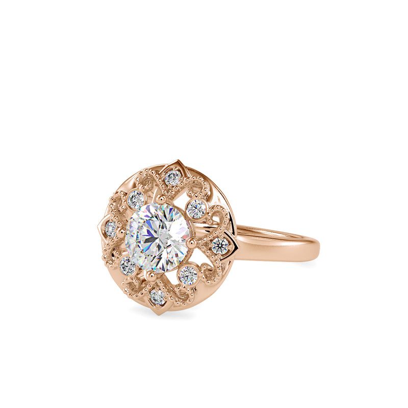 Mighty Stone Diamond Ring Rose gold