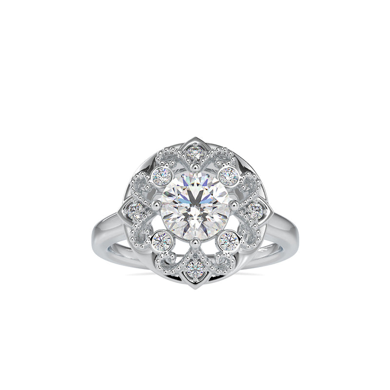 Mighty Stone Diamond Ring Platinum