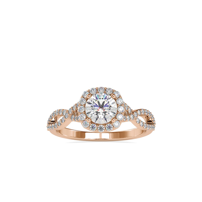 Fluky Infinity Diamond Ring Rose gold