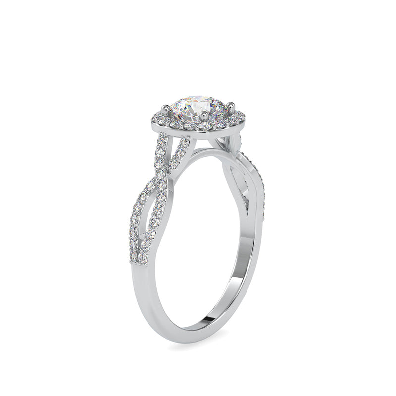 Fluky Infinity Diamond Ring White gold