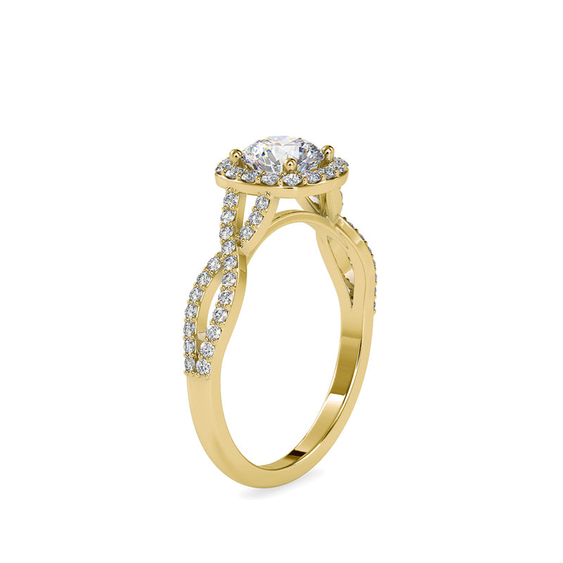 Fluky Infinity Diamond Ring Yellow gold