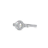 Endowed Stone Diamond Ring White gold