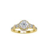 Endowed Stone Diamond Ring Yellow gold