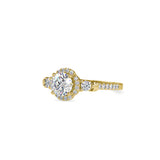 Endowed Stone Diamond Ring Yellow gold