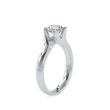 Arch Diamond Prong Engagement Ring Platinum