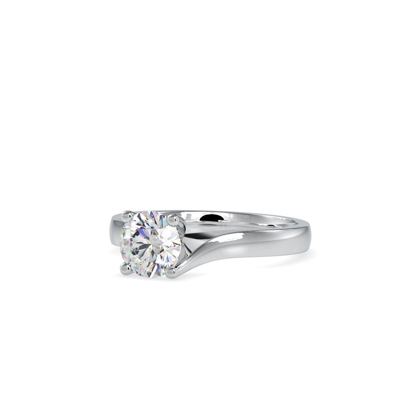 Arch Diamond Prong Engagement Ring Platinum