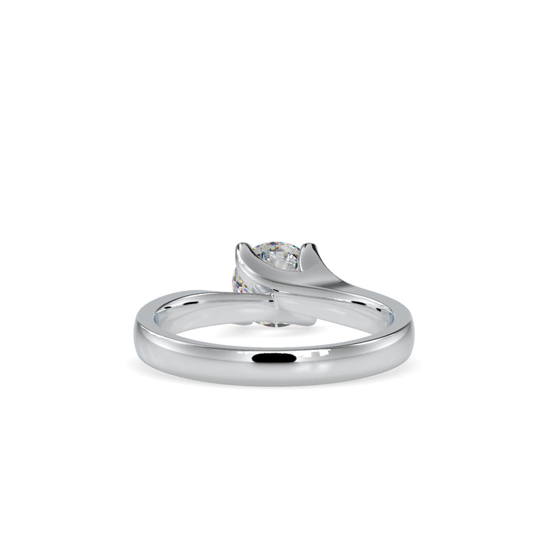 Arch Diamond Prong Engagement Ring White gold