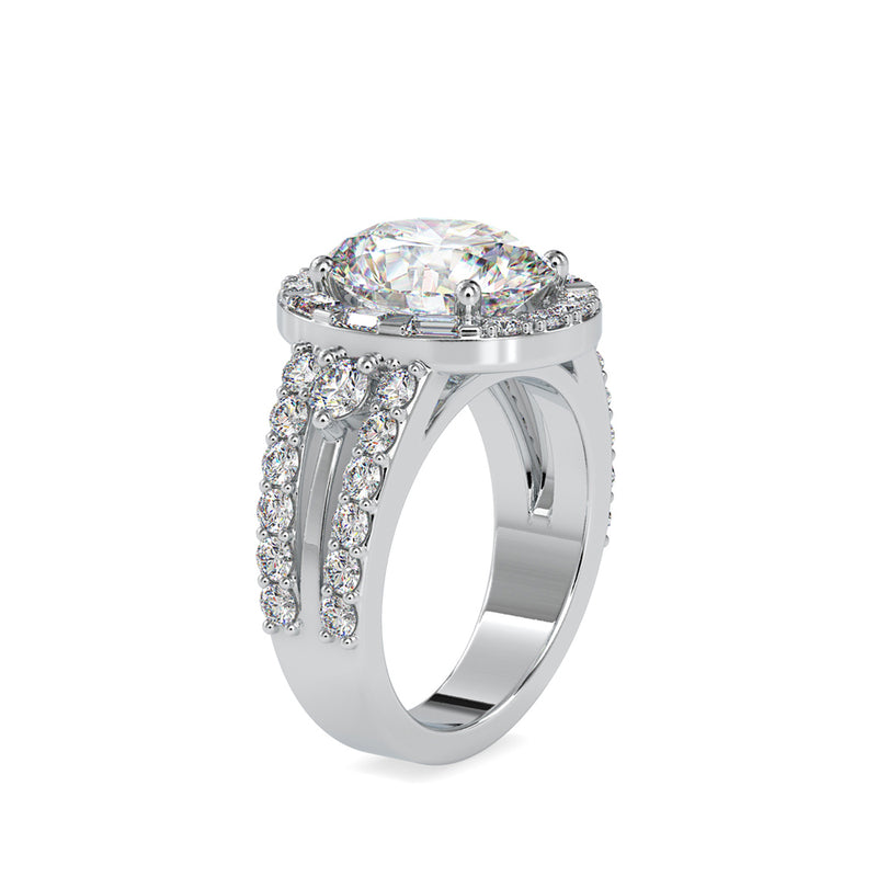 Supreme Diamond Halo Stone Ring White gold