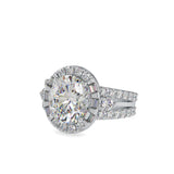 Supreme Diamond Halo Stone Ring Platinum