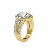 Supreme Diamond Halo Stone Ring Yellow gold