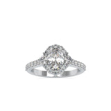 Dianty Stone Engagement Diamond Ring Platinum