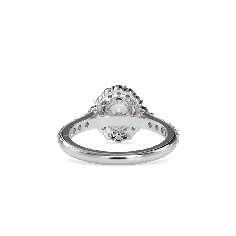 Dianty Stone Engagement Diamond Ring White gold