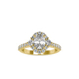 Dianty Stone Engagement Diamond Ring Yellow gold