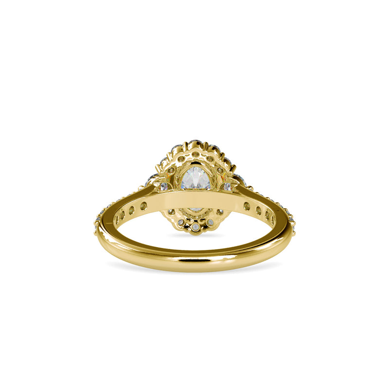 Dianty Stone Engagement Diamond Ring Yellow gold