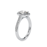 Tiara Halo Diamond Stone Ring White gold