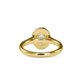 Tiara Halo Diamond Stone Ring Yellow gold