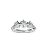 Hoary Three Stone Diamond Ring White gold