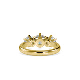 Hoary Three Stone Diamond Ring Yellow gold