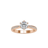 Palatial Stone Diamond Ring Rose gold