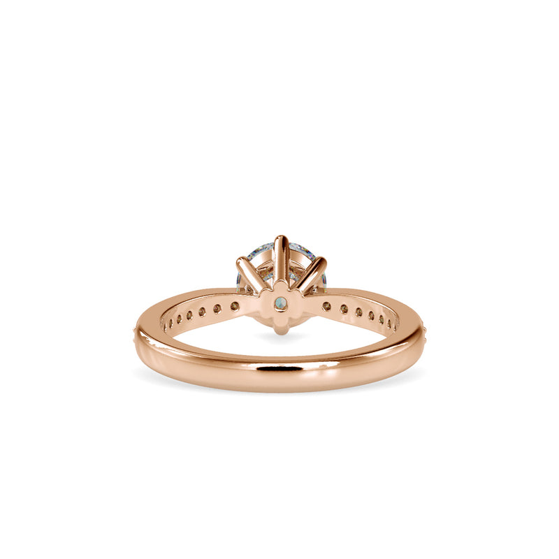 Palatial Stone Diamond Ring Rose gold