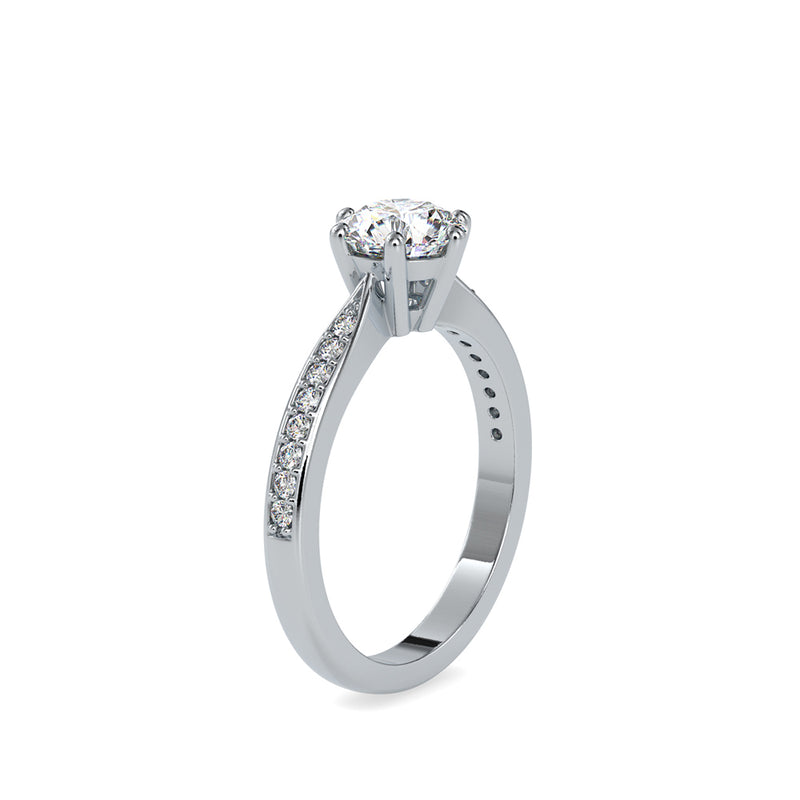 Palatial Stone Diamond Ring Platinum