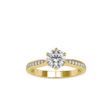 Palatial Stone Diamond Ring Yellow gold