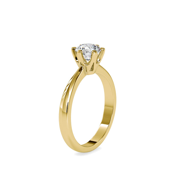 Baronial Diamond Stone Ring Yellow gold