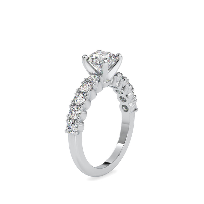 Laurales Prong Diamond Ring Platinum