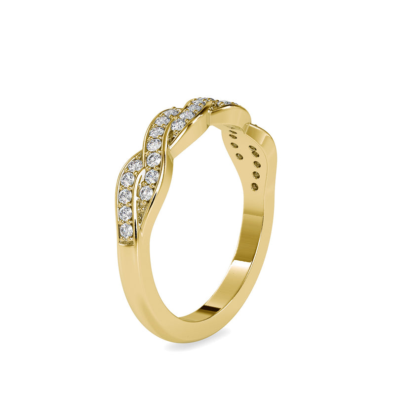 Infinity Chaplet Diamond Ring Yellow gold