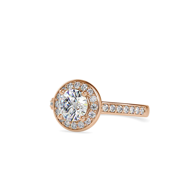 Matron Diamond Stone Engagement Ring Rose gold