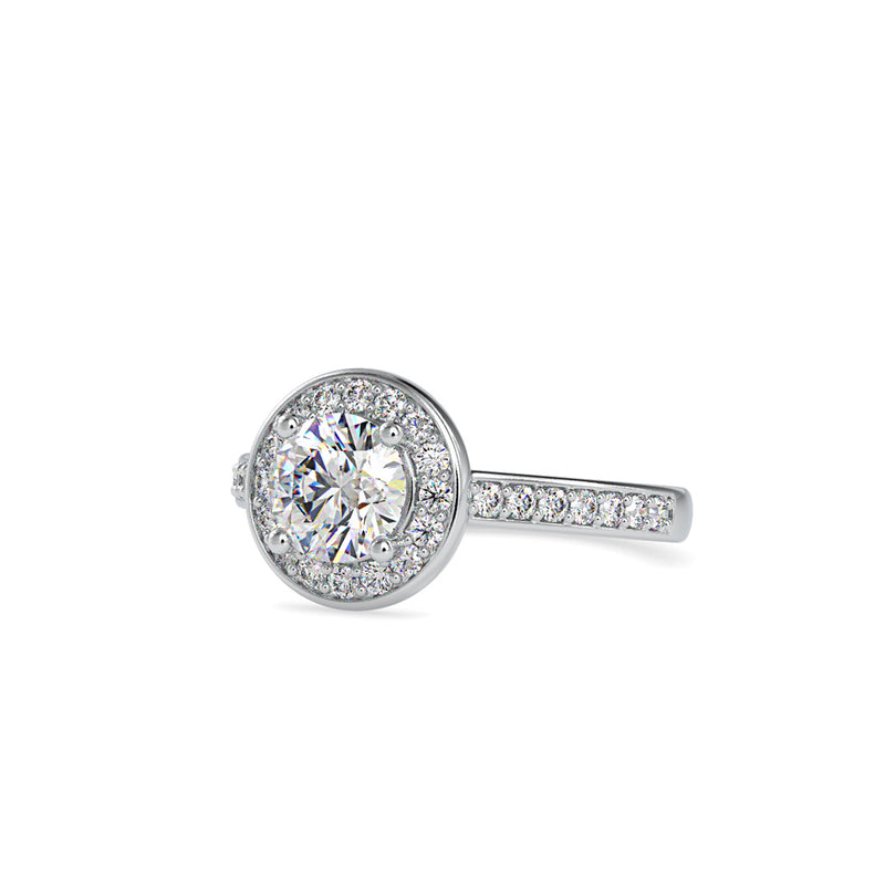 Matron Diamond Stone Engagement Ring Platinum