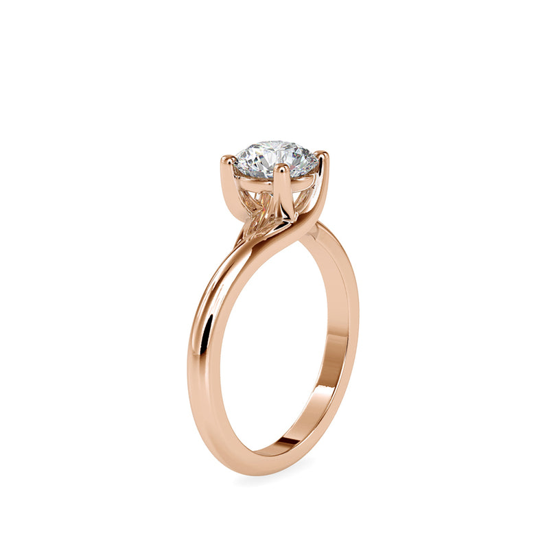 Consort Prong Diamond Ring Rose gold