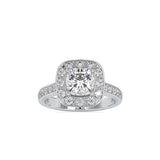 Cushion Majesty Diamond Ring Platinum