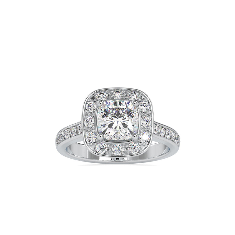 Cushion Majesty Diamond Ring White gold