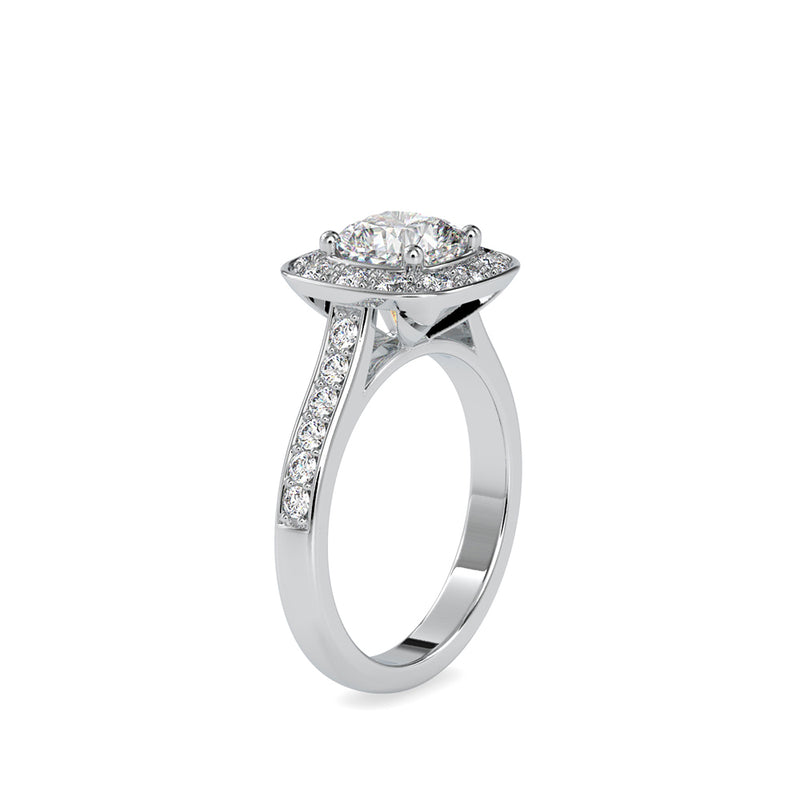 Cushion Majesty Diamond Ring White gold