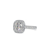 Cushion Majesty Diamond Ring Platinum